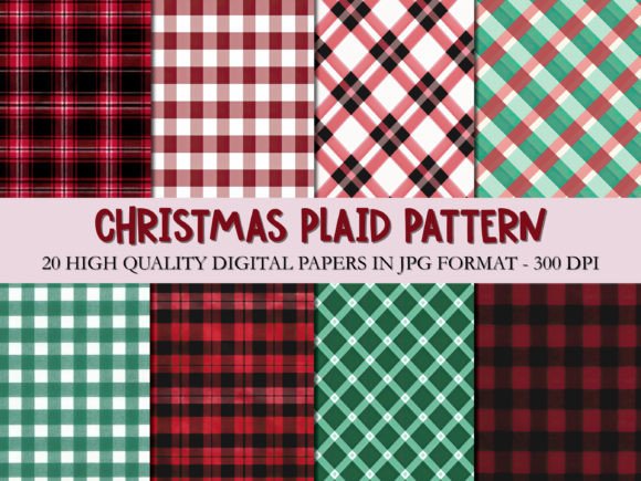 Christmas Plaid Pattern Digital Paper: A Designer's Holiday Toolkit