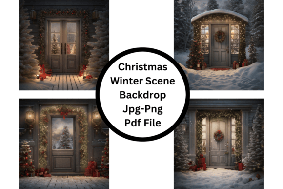 Christmas Winter Scene Backdrop: Elevate Your Holiday Designs