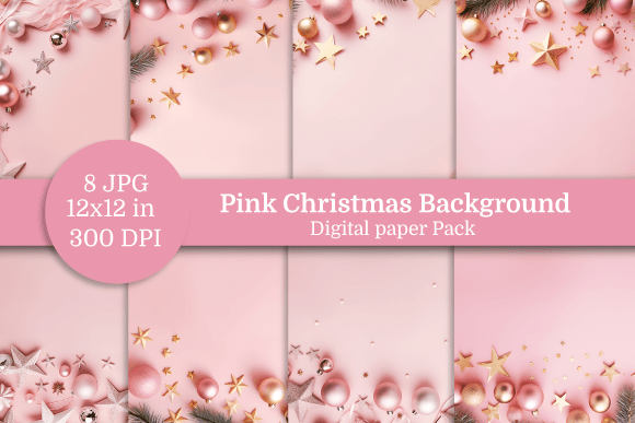Elevate Your Designs with a Soft Pink Christmas Background