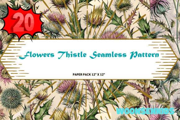 Flowers Thistle Seamless: Your Go-To Watercolor Pattern
