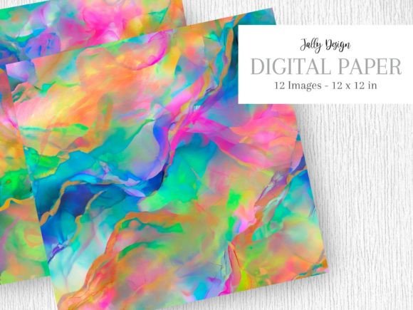 Holographic Green Alcohol Ink & Glitter: A Digital Designer's Dream