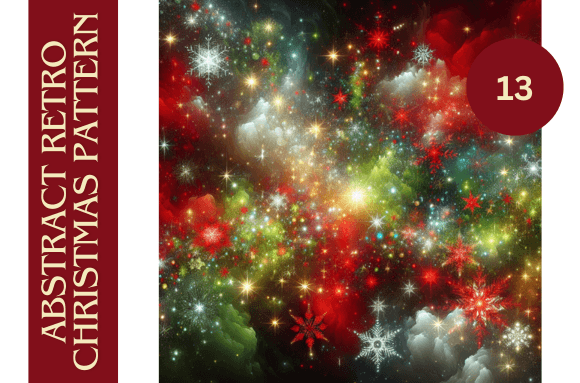 Retro Abstract Christmas Pattern No.13: A Designer's Festive Asset