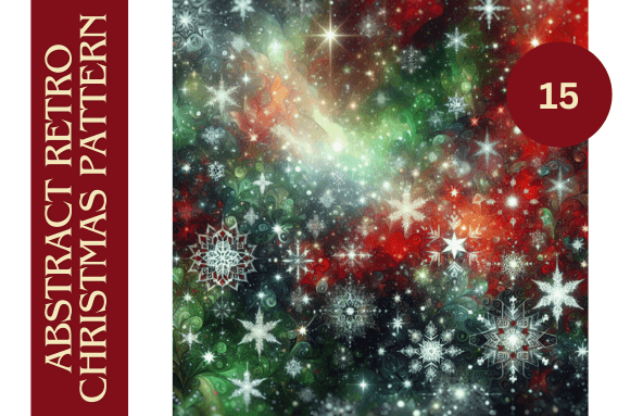 Retro Abstract Christmas Pattern No.15: A Festive Design Asset