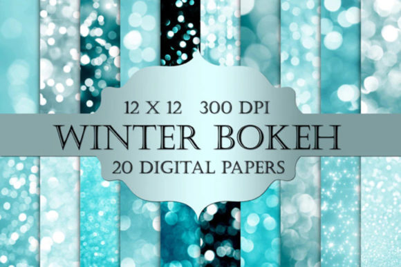 Winter Bokeh Digital Paper: Capturing Ethereal Light in Your Designs